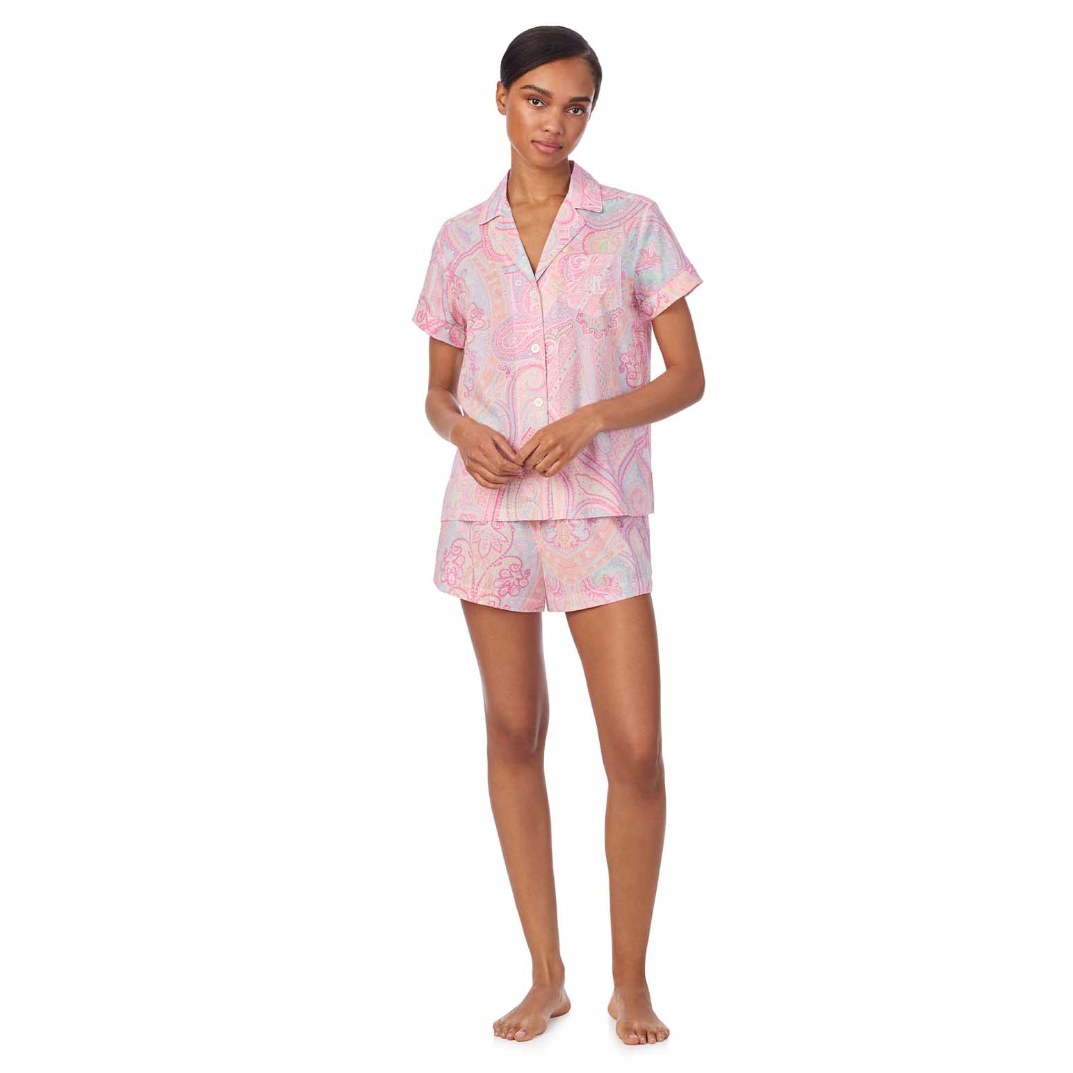 Lauren Ralph Lauren Classic Lawn S/S Notch Collar Boxer Set